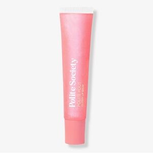 NWT Polite Society Polite Pout Glossy Lip Balm - Peach Bellini